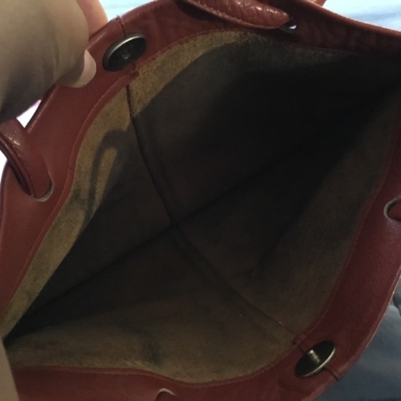 Vintage Hand Bag Satchel/Hobo Bag Light Brown Snap Closure Handles Size M - Picture 4 of 5